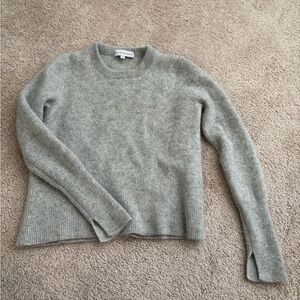 White + Warren Light Gray Women's Sweater